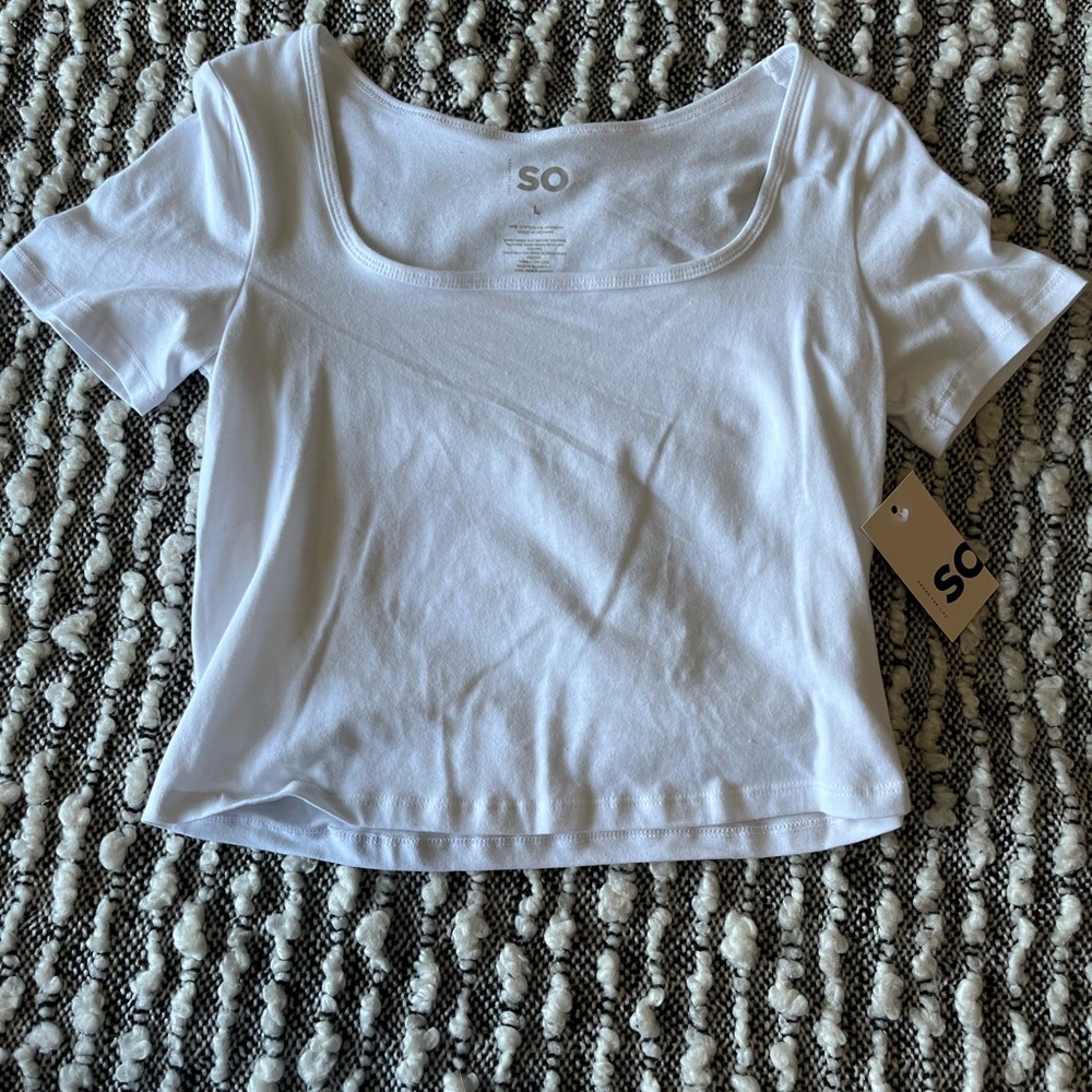 white crop top